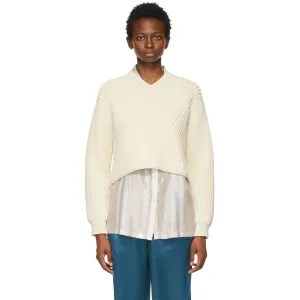 Acne Studios Off-White Cropped Sweater