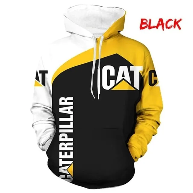 Aidase Winter Fall Hooded Sweatshirt Husband Tracksuit CATERPILLAR Excavator 3D Print Graphic Men's Hoodies Women Men Clothes