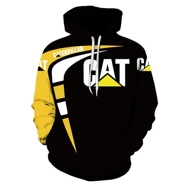 Aidase Winter Fall Hooded Sweatshirt Husband Tracksuit CATERPILLAR Excavator 3D Print Graphic Men's Hoodies Women Men Clothes