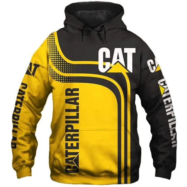 Aidase Winter Fall Hooded Sweatshirt Husband Tracksuit CATERPILLAR Excavator 3D Print Graphic Men's Hoodies Women Men Clothes