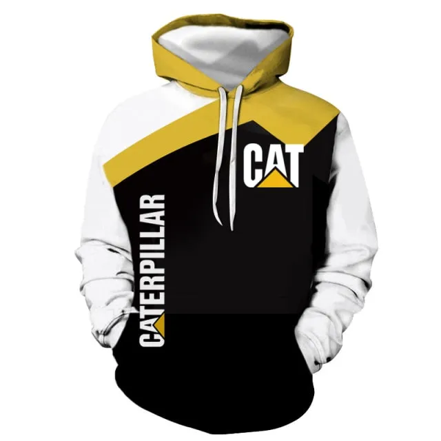 Aidase Winter Fall Hooded Sweatshirt Husband Tracksuit CATERPILLAR Excavator 3D Print Graphic Men's Hoodies Women Men Clothes