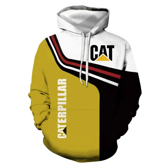 Aidase Winter Fall Hooded Sweatshirt Husband Tracksuit CATERPILLAR Excavator 3D Print Graphic Men's Hoodies Women Men Clothes