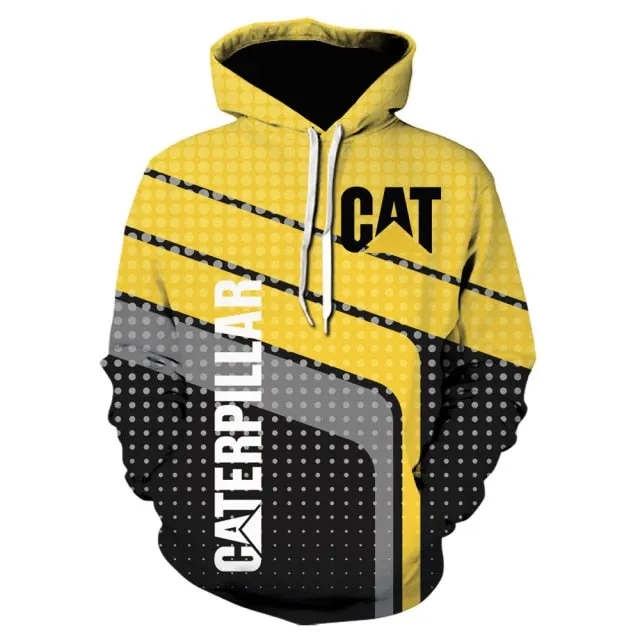 Aidase Winter Fall Hooded Sweatshirt Husband Tracksuit CATERPILLAR Excavator 3D Print Graphic Men's Hoodies Women Men Clothes