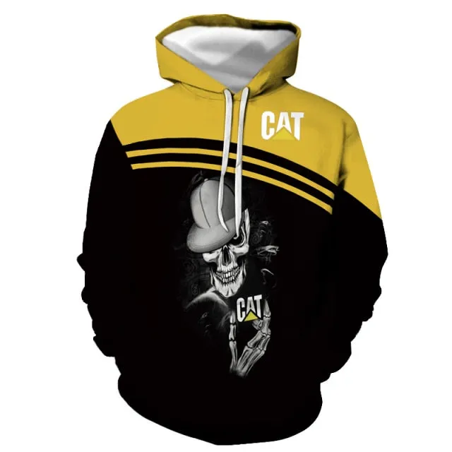 Aidase Winter Fall Hooded Sweatshirt Husband Tracksuit CATERPILLAR Excavator 3D Print Graphic Men's Hoodies Women Men Clothes