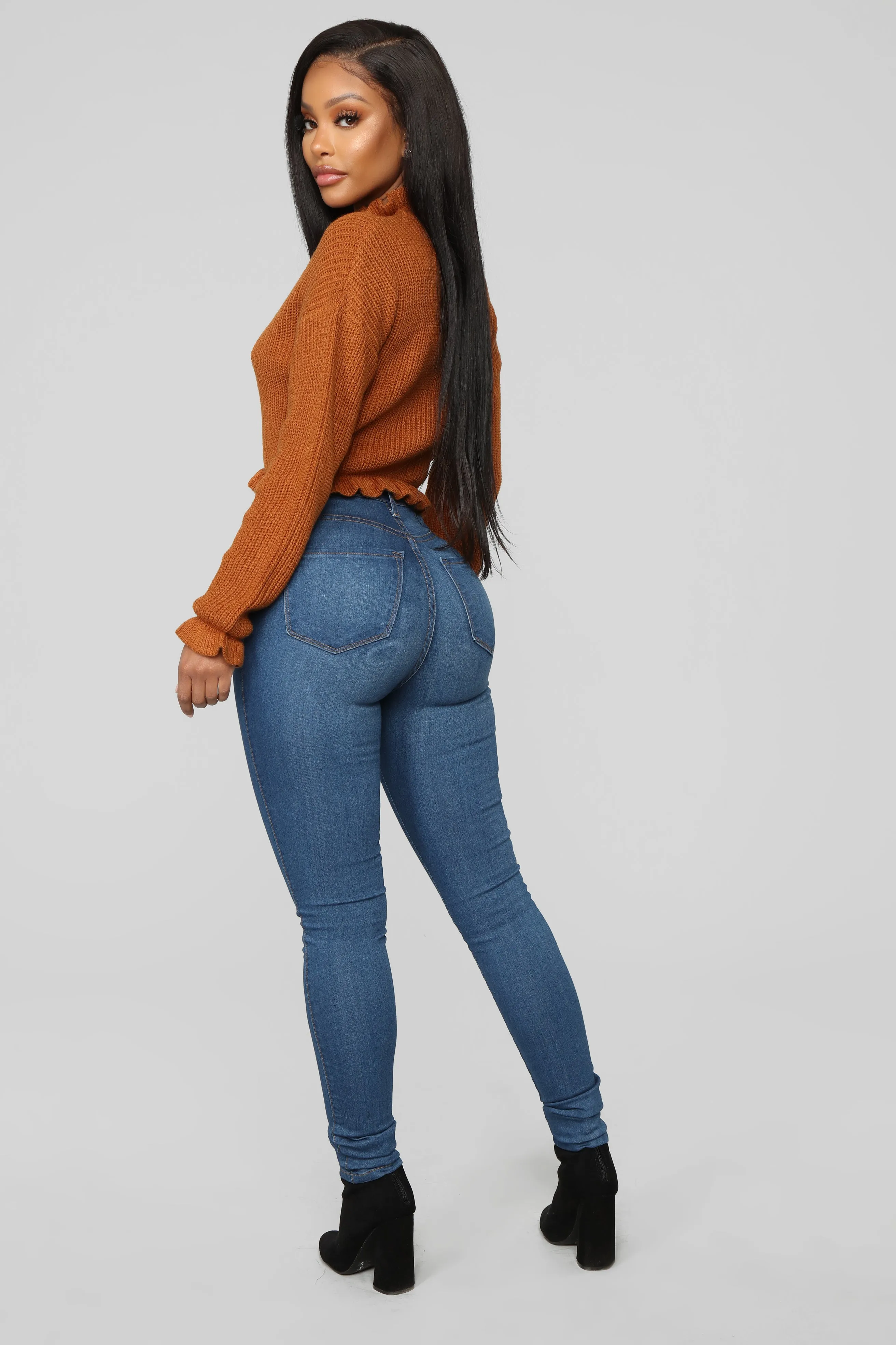 All To Myself Cropped Sweater - Mocha