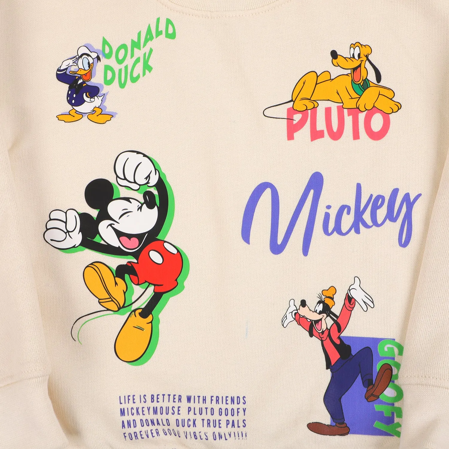 Boys Sweatshirt Cartoon Character - Winter White