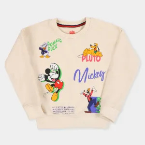 Boys Sweatshirt Cartoon Character - Winter White