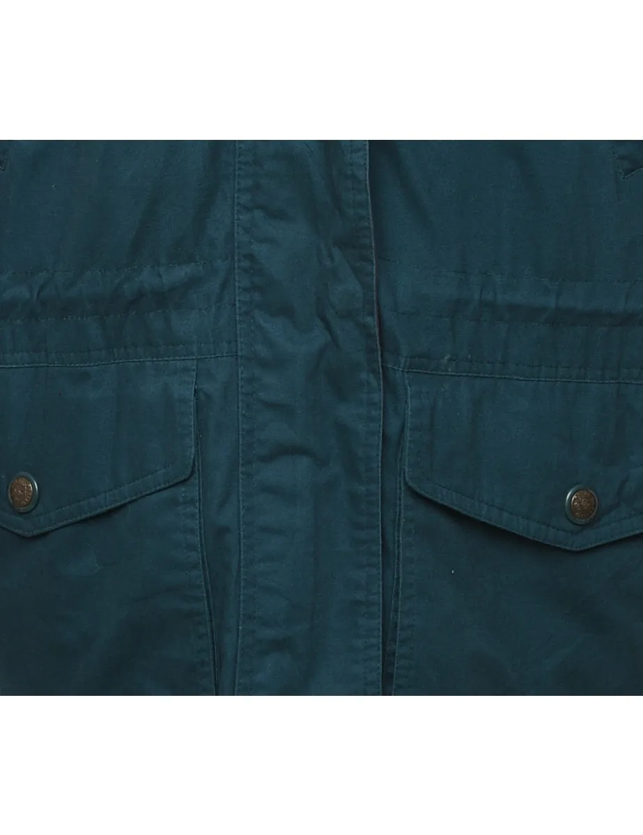 Dark Green & Blue Nylon Jacket - M