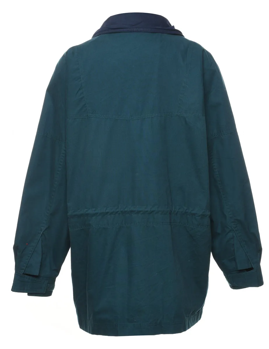 Dark Green & Blue Nylon Jacket - M
